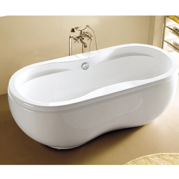 Oval Double Ended Acrylic Freestanding Bathtub